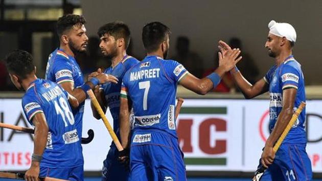 File photo of Men’s hockey team. (Arijit Sen/HT Photo) File photo of Men’s hockey team. (Arijit Sen/HT Photo)