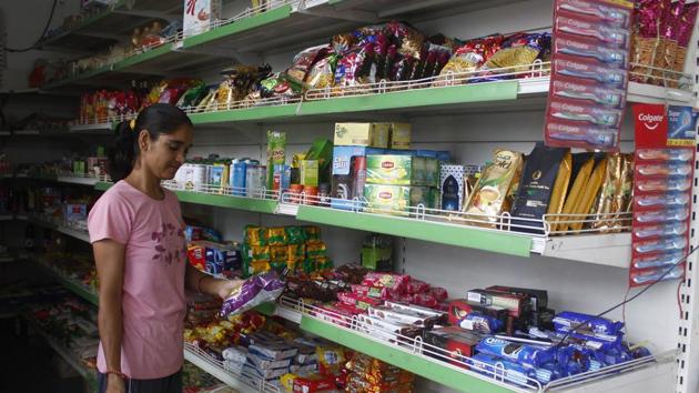 The legal metrology department, over the last one year, has penalised over 30 retailers in the city for overpricing packaged commodities, such as aerated drinks, biscuits, milk, and buttermilk packets, and collected over ₹2 lakh in fines. (Yogendra Kumar/HT PHOTO) The legal metrology department, over the last one year, has penalised over 30 retailers in the city for overpricing packaged commodities, such as aerated drinks, biscuits, milk, and buttermilk packets, and collected over ₹2 lakh in fines. (Yogendra Kumar/HT PHOTO)