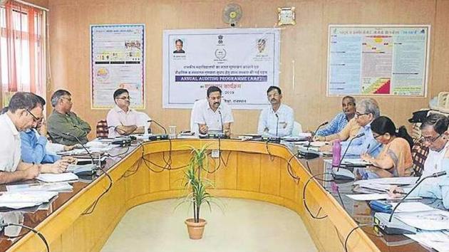 Officials at the inauguration of the annual audit programme in Jaipur in Saturday. (HT Photo) Officials at the inauguration of the annual audit programme in Jaipur in Saturday. (HT Photo)
