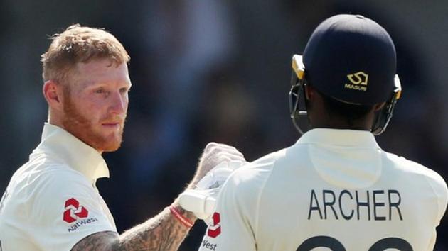 File image of England cricketers Ben Stokes and Jofra Archer(Action Images via Reuters)