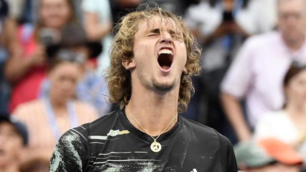 Alexander Zverev of Germany celebrates his win over Aljaz Bedene of Slovenia.(USA TODAY Sports/ Reuters)