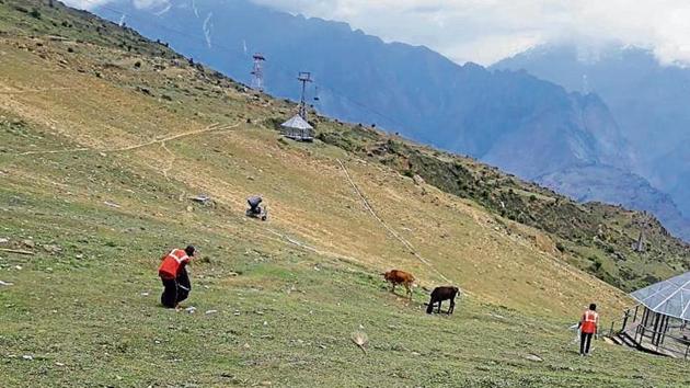 The Auli venue where the wedding of two sons of South Africa-based Gupta Brothers took place in June this year.(HT Photo) The Auli venue where the wedding of two sons of South Africa-based Gupta Brothers took place in June this year.(HT Photo)
