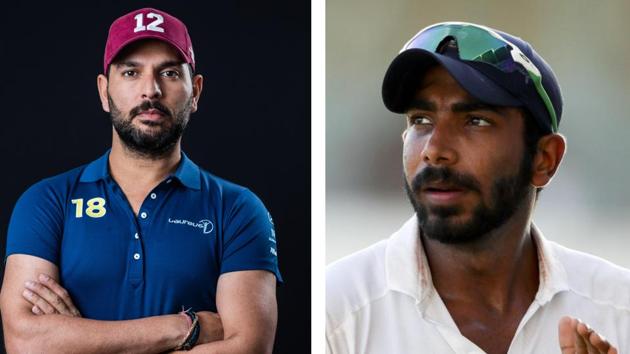 Yuvraj Singh, Jasprit Bumrah(HT Collage)