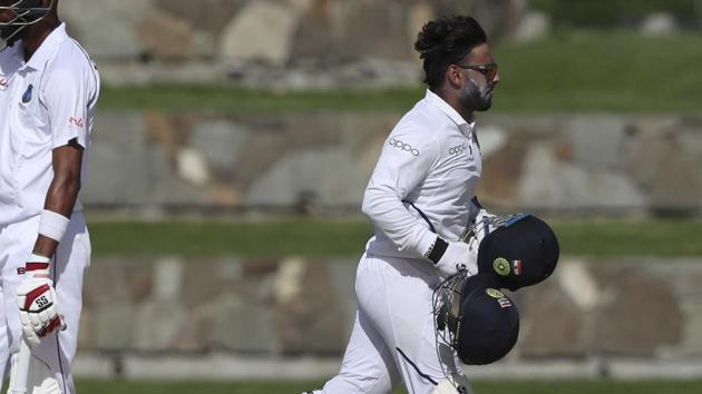 India's Rishabh Pant claimed his 50th Test wicketkeeping dismissal.(AP)