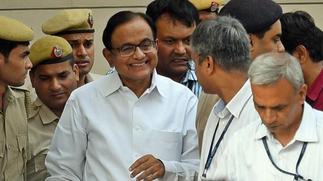 Senior Congress leader and former finance minister P Chidambaram’s custody has been extended by 3 days.(Amal KS/HT PHOTO)