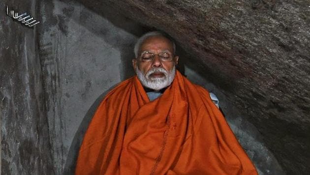 Prime Minister Narendra Modi spent a day meditating at the Rudra Caves, barely a kilometre from the Kedarnath shrine in Uttarakhand, in May this year.(PTI) Prime Minister Narendra Modi spent a day meditating at the Rudra Caves, barely a kilometre from the Kedarnath shrine in Uttarakhand, in May this year.(PTI)