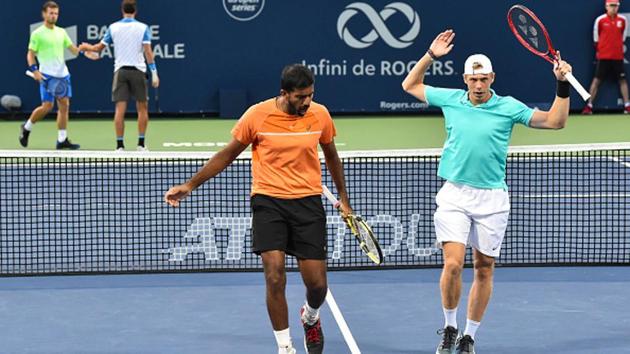 File photo of Rohan Bopanna of India and Denis Shapovalov of Canada.(Getty Images)