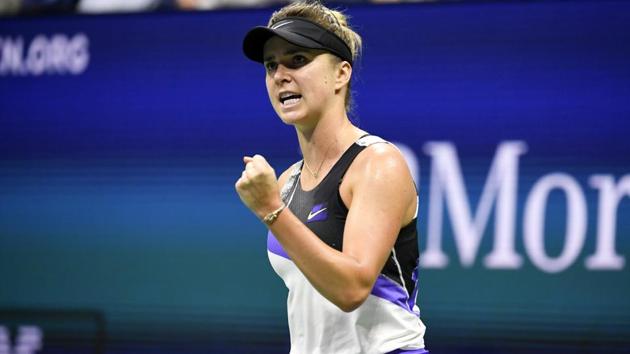 Elina Svitolina of Ukraine celebrates(USA TODAY Sports)