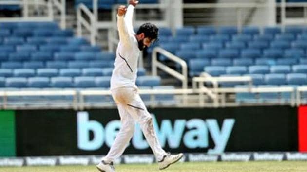 Ravindra Jadeja celebrates after taking a wicket. (Twitter)