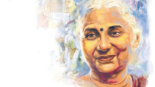 Founder of the Narmada Bachao Andolan and co-founder of the National Alliance of People’s Movements, Medha Patkar is a strong advocate of causes of diverse sections like the tribals, dalits, labourers and women across different parts of India.(Illustration: Mohit Suneja)