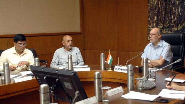 Delhi lieutenant governor (L-G) Anil Baijal on Monday directed the Delhi development Authority (DDA) to set timelines for the restoration and rejuvenation of the Yamuna floodplains.(Twitter) Delhi lieutenant governor (L-G) Anil Baijal on Monday directed the Delhi development Authority (DDA) to set timelines for the restoration and rejuvenation of the Yamuna floodplains.(Twitter)