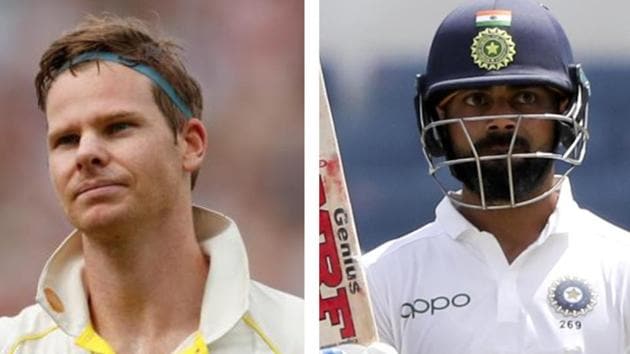 Steve Smith overtook Virat Kohli in Test rankings(HT Collage) Steve Smith overtook Virat Kohli in Test rankings(HT Collage)