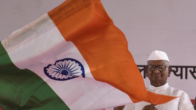 In this file picture, Anna Hazare sat on indefinite hunger strike during Jan Andolan for demanding Jan lokpal -- demands of farmers and to stop corruption in the country -- at Ramlila Maidan in New Delhi. He has been admitted to a hospital in Pune. (Sanchit Khanna/HT PHOTO) In this file picture, Anna Hazare sat on indefinite hunger strike during Jan Andolan for demanding Jan lokpal -- demands of farmers and to stop corruption in the country -- at Ramlila Maidan in New Delhi. He has been admitted to a hospital in Pune. (Sanchit Khanna/HT PHOTO)