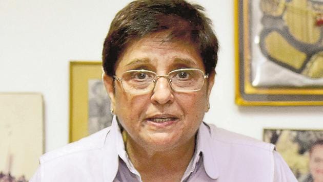 Sharing her experience of working on the Puducherry initiative, Kiran Bedi said that it was every citizen’s responsibility to save water.(HT File Photo)