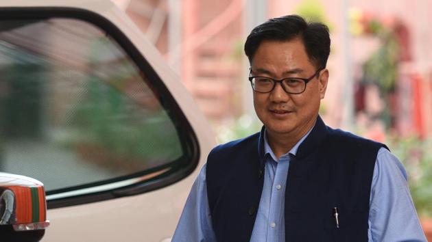 File image of Sports Minister Kiren Rijiju(Sonu Mehta/HT PHOTO)