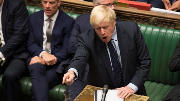 Britain's Prime Minister Boris Johnson speaks in the House of Commons in London, Britain on September 3, 2019. (Via Reuters) Britain's Prime Minister Boris Johnson speaks in the House of Commons in London, Britain on September 3, 2019. (Via Reuters)
