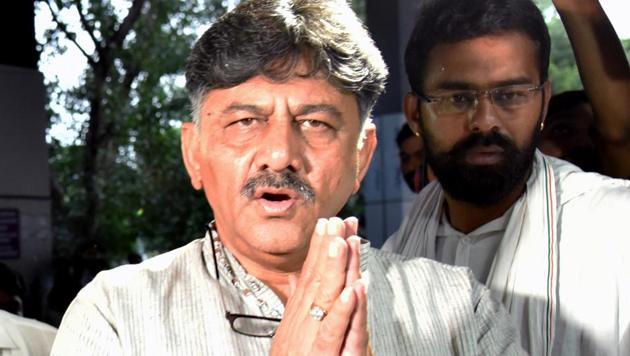 Shivakumar, the key Karnataka Congress leader arrested last evening on charges of money laundering, will remain in custody of the Enforcement Directorate till September 13.(Photo: ANI)