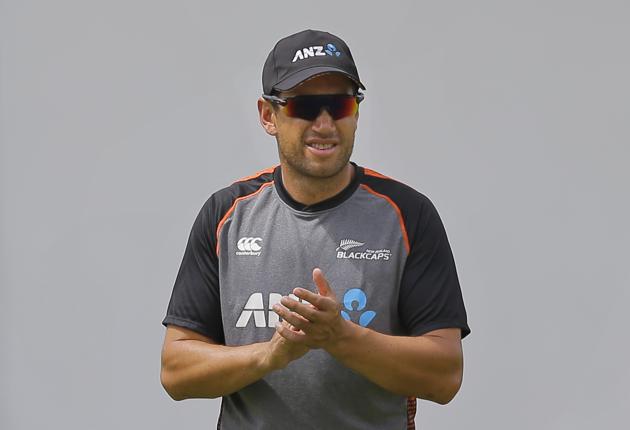 New Zealand's batsman Ross Taylor attends a practice session a day ahead of their second test cricket match against Sri Lanka in Colombo, Sri Lanka, Wednesday, Aug. 21, 2019.(AP)