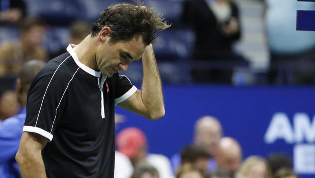 Roger Federer of Switzerland prepares to leave the court after his match against Grigor Dimitrov of Bulgaria(USA TODAY Sports)