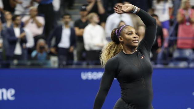 Serena Williams of the United States waves to the crowd after her match against Qiang Wang of China(USA TODAY Sports)