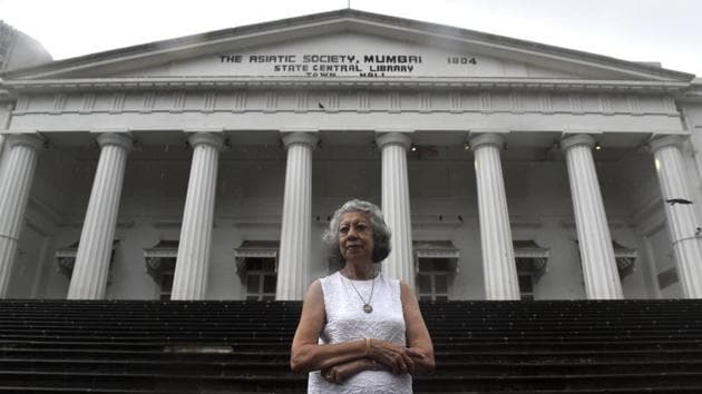Vispi Balaporia, first woman president of The Asiatic Society of Mumbai at Fort in Mumbai.(Anshuman Poyrekar/HT Photo) Vispi Balaporia, first woman president of The Asiatic Society of Mumbai at Fort in Mumbai.(Anshuman Poyrekar/HT Photo)