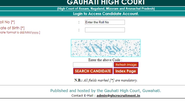 Guwahati High Court Law Clerk admit card 2019(Gauhati High Court) Guwahati High Court Law Clerk admit card 2019(Gauhati High Court)
