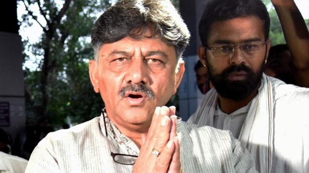 Congress general secretary K C Venugopal called Shivakumar’s arrest “a clear case of political vendetta by the fascist BJP government at the Centre”.(HT image)