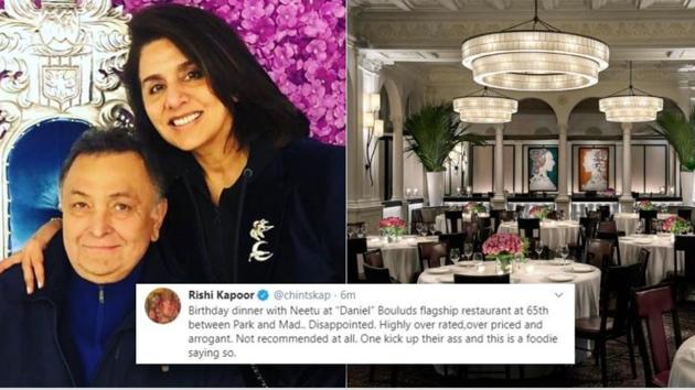 Rishi Kapoor and his wife Neetu Kapoor dined at a New York restaurant on Wednesday.