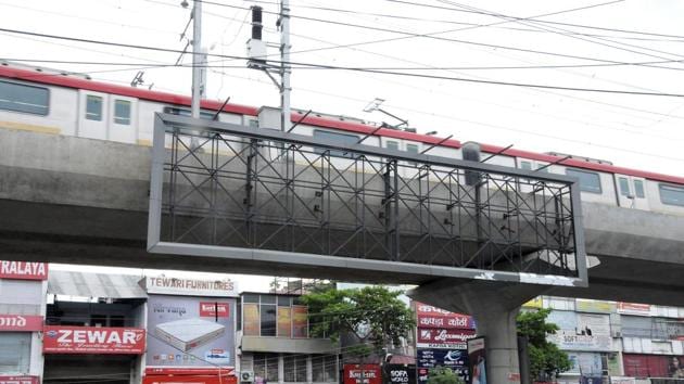 The Lucknow Metro Rail Corporation (LMRC), a joint venture of the central and state governments, will celebrate its second anniversary on Thursday.(Dheeraj Dhawan/HT File Photo)