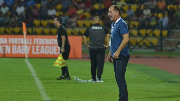 India football coach Igor Stimach during the match. (AIFF) India football coach Igor Stimach during the match. (AIFF)