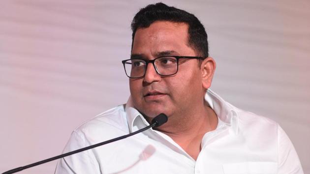 Vijay Shekhar Sharma, Founder and CEO of Paytm, during the ‘What it takes to be a global unicorn’ session at the Hindustan Times Mint-Asia Leadership Summit, in Singapore, on Friday(HT Photo)