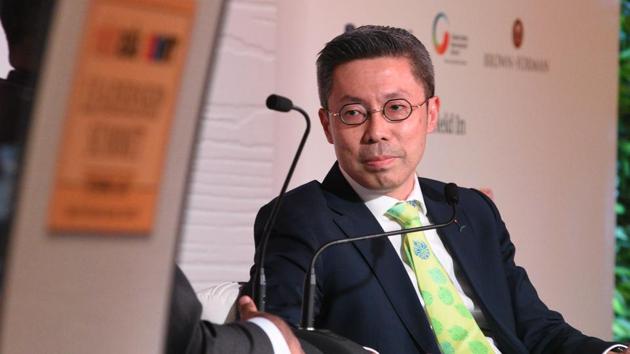 Jonathan Yap, President of CapitaLand Financial, during the Hindustan Times Mint-Asia Leadership Summit, in Singapore.(HT Photo)
