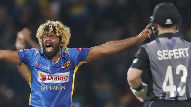 Sri Lanka's Lasith Malinga successfully appeals to dismiss New Zealand's Ross Taylor as his fourth wicket taken in four consecutive balls.(AP) Sri Lanka's Lasith Malinga successfully appeals to dismiss New Zealand's Ross Taylor as his fourth wicket taken in four consecutive balls.(AP)