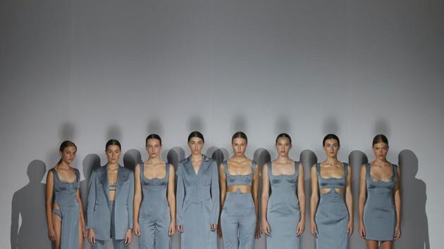 Models present creations by Ukrainian designer Elvira Gasanova during Ukrainian Fashion Week in Kiev, Ukraine. (Valentyn Ogirenko / REUTERS) 