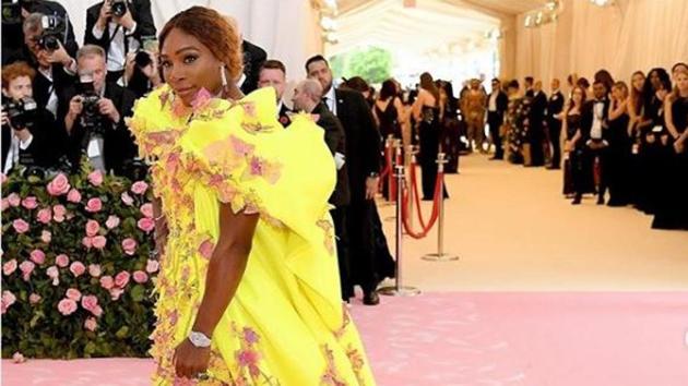Serena Williams chose comfort over sky-high heels, sported sneakers with gown at 2019 Met Gala.(Serena Williams/Instagram)