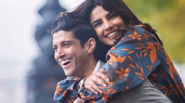 Priyanka Chopra and Farhan Akhtar in a still from The Sky is Pink. Priyanka Chopra and Farhan Akhtar in a still from The Sky is Pink.