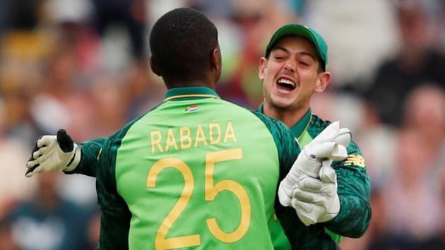 File image of South Africa T20I captain Quinton de Kock and pace spearhead Kagiso Rabada.(Action Images via Reuters)