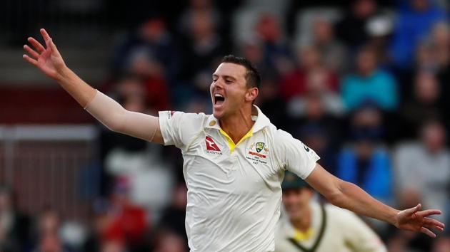 Australia's Josh Hazlewood celebrates taking the wicket of England's Jason Roy (Action Images via Reuters) Australia's Josh Hazlewood celebrates taking the wicket of England's Jason Roy (Action Images via Reuters)