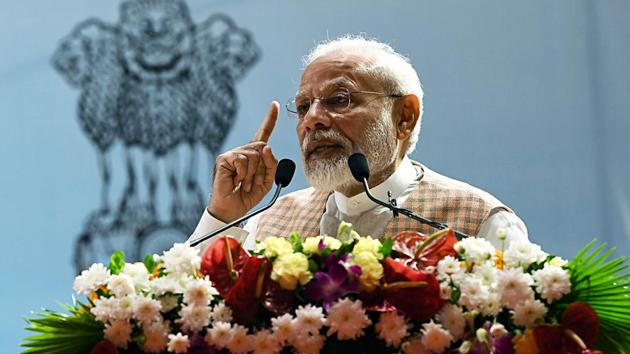 Prime Minister Narendra Modi on Saturday said Rs 3.5 lakh crore will be spent in the next five years under the newly formed Jal Jeevan Mission, which aims to provide piped water to all rural households by 2024.(ANI photo)