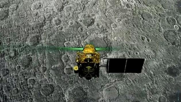 Live telecast of soft landing of Vikram module of Chandrayaan 2 on lunar surface, in Bengaluru on Saturday. As declared by ISRO Chairman Kailasavadivoo Sivan, the connection with Vikram lander was lost and resumption of communications is awaited.(PTI Photo/Video grab)