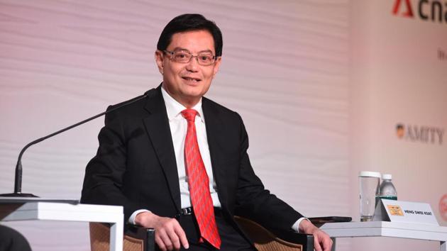 Singapore’s Deputy Prime Minister Heng Swee Keat cautioned the world against a retreat from globalisation, saying a global division of labour had been the driving force for world economic growth since the end of the second World War. Heng, who is also Singapore’s finance minister, said India had an important role to play in maintaining a stable global order. (HT Photo) 