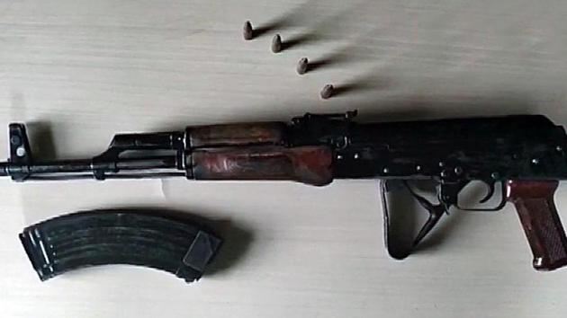 A group of 15 men fired at a police station in Rajasthan’s Alwar district using AK-47s.(ANI photo/ Representative image)
