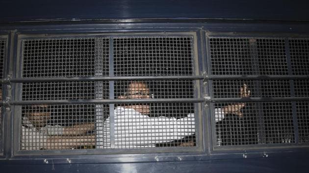 Congress leader and former finance minister P Chidambaram being taken to Tihar jail in connection with the INX Media corruption case, in New Delhi. (PTI) Congress leader and former finance minister P Chidambaram being taken to Tihar jail in connection with the INX Media corruption case, in New Delhi. (PTI)