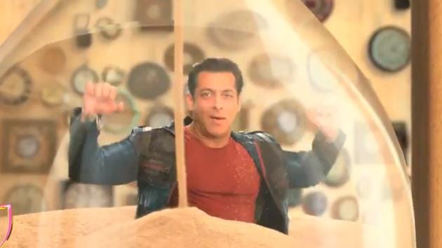 Salman Khan in a new Bigg Boss 13 promo. Salman Khan in a new Bigg Boss 13 promo.