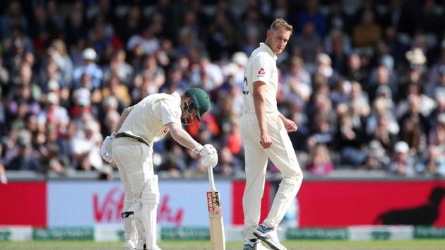 England's Stuart Broad and Australia's David Warner Action. (Action Images via Reuters) England's Stuart Broad and Australia's David Warner Action. (Action Images via Reuters)
