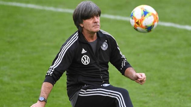 Germany coach Joachim Loew during training(REUTERS)