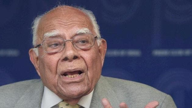Eminent lawyer and former Union law minister Ram Jethmalani died early Sunday morning in New Delhi.(PTI File Photo)