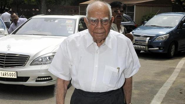 Ram Jethmalani list of clients read like a who’s who.(HT PHOTO)