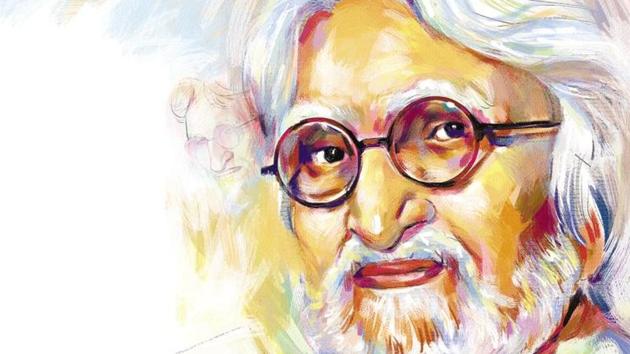 Maqbool Fida Husain (illustration Bishwajith Debnath) (HT Photo)