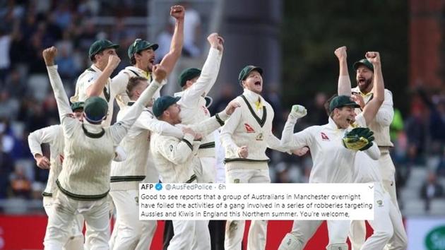 Australia celebrate after winning the 4th Test.(Reuters) Australia celebrate after winning the 4th Test.(Reuters)
